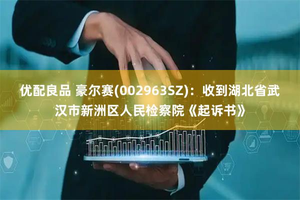 优配良品 豪尔赛(002963SZ)：收到湖北省武汉市新洲区人民检察院《起诉书》